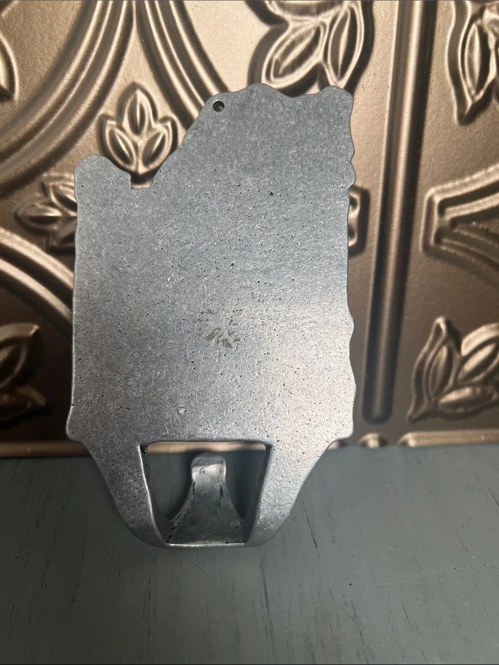 Vintage hook-Cow & kitten Metal Wall Hook in Aluminum. Ready to hang